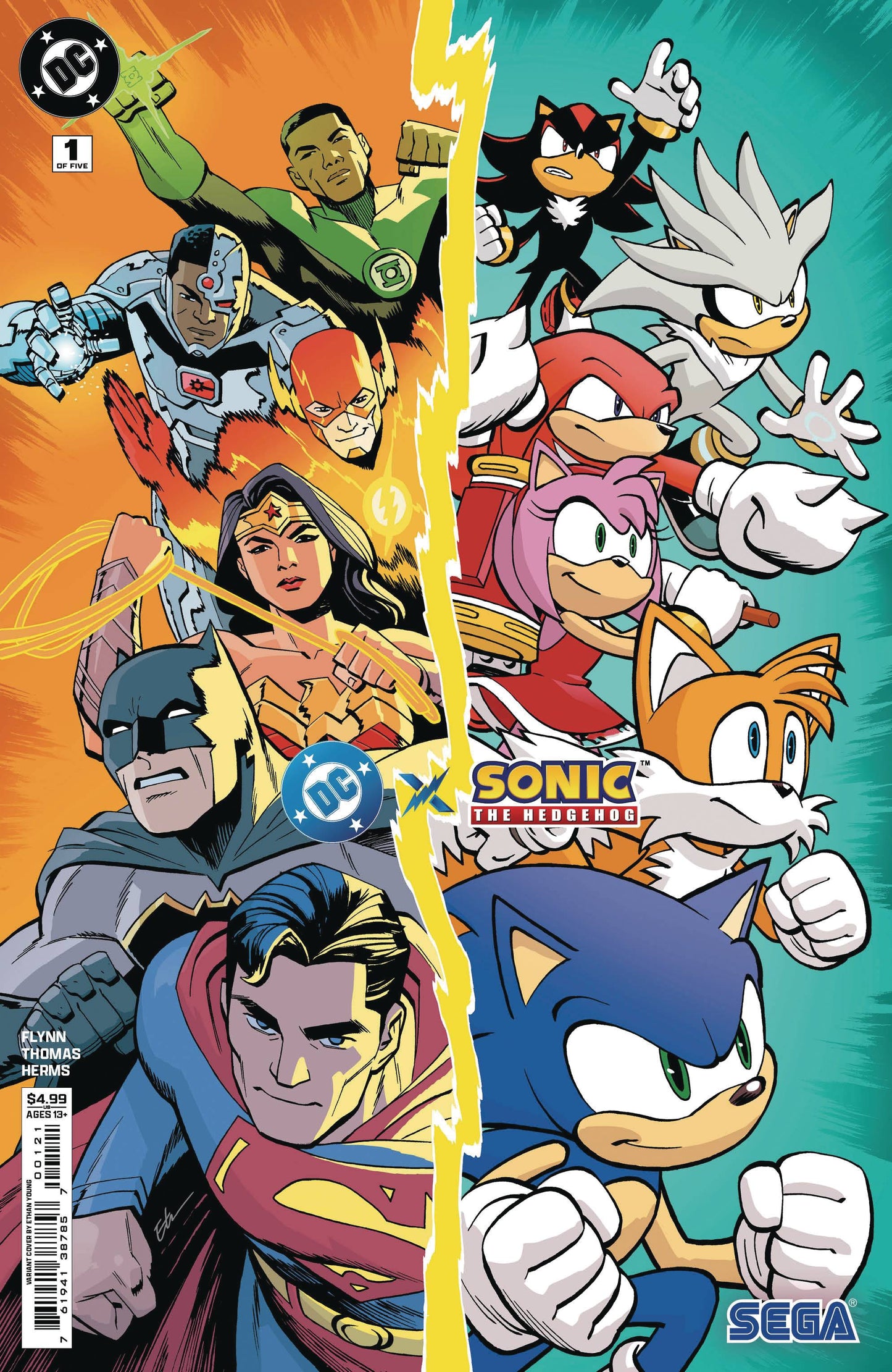 DC x Sonic The Hedgehog #1 (Ethan Young Cover)