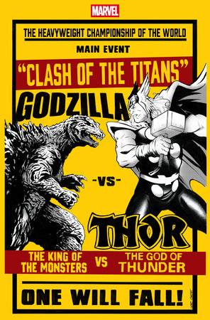 Godzilla vs. Thor #1 (Lee Garbet 'Versus' Cover)