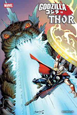 Godzilla vs. Thor #1 (Mark Bagley Foil Cover)