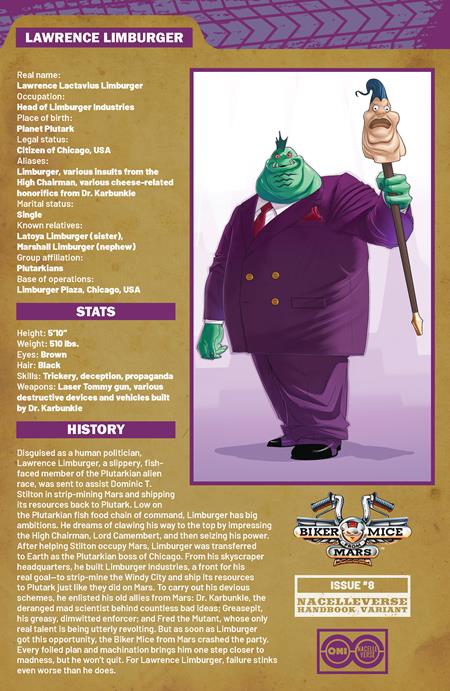 Biker Mice from Mars #8 (Cover B Adedotun Akande Handbook Variant)