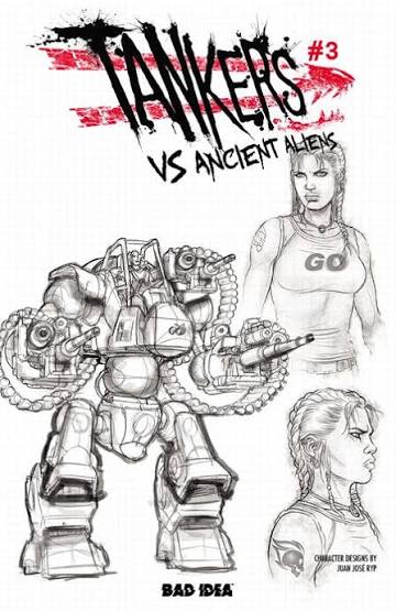 Tankers vs. Ancient Aliens # 3 Cover C Juan José Ryp Design Variant