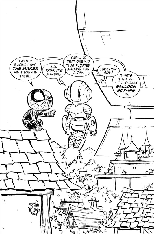 Ultimate Endgame #1 (1:100 Incentive Skottie Young Black & White Virgin Variant)